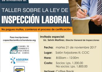 Taller Ley Inspeccion Laboral – 21 Nov 2017